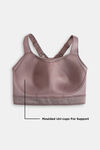 Zelocity High Impact Moisture Wicking Sports Bra - Purple Dove — thumbnail 10